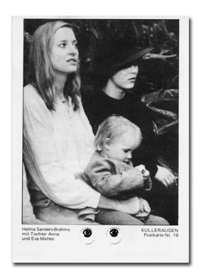 Helma Sanders-Brahms mit Tochter Anna bei den Dreharbeiten zu "Deutschland bleiche Mutter"
